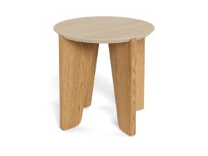 Bijzettafel Beige 50 CM Rond Kunststof