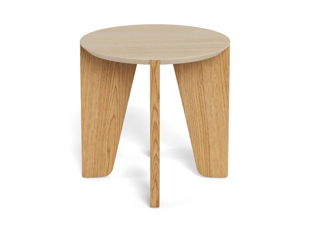 Bijzettafel Beige 50 CM Rond Kunststof - Afbeelding 2