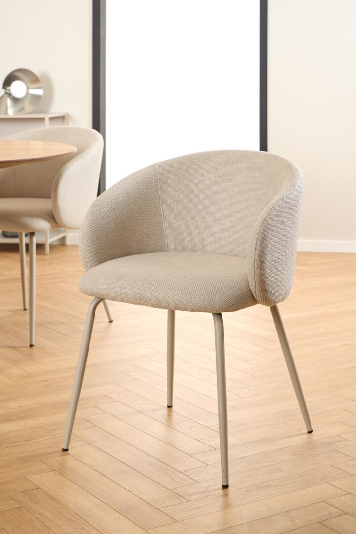 Eleanor Eetkamerstoel Met Armleuning – Wit Eiken Papercord Set 2 - Afbeelding 11