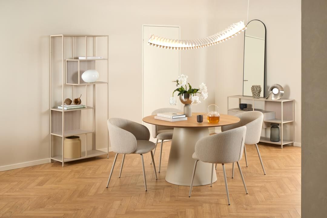 Eleanor Eetkamerstoel Met Armleuning – Wit Eiken Papercord Set 2 - Afbeelding 12