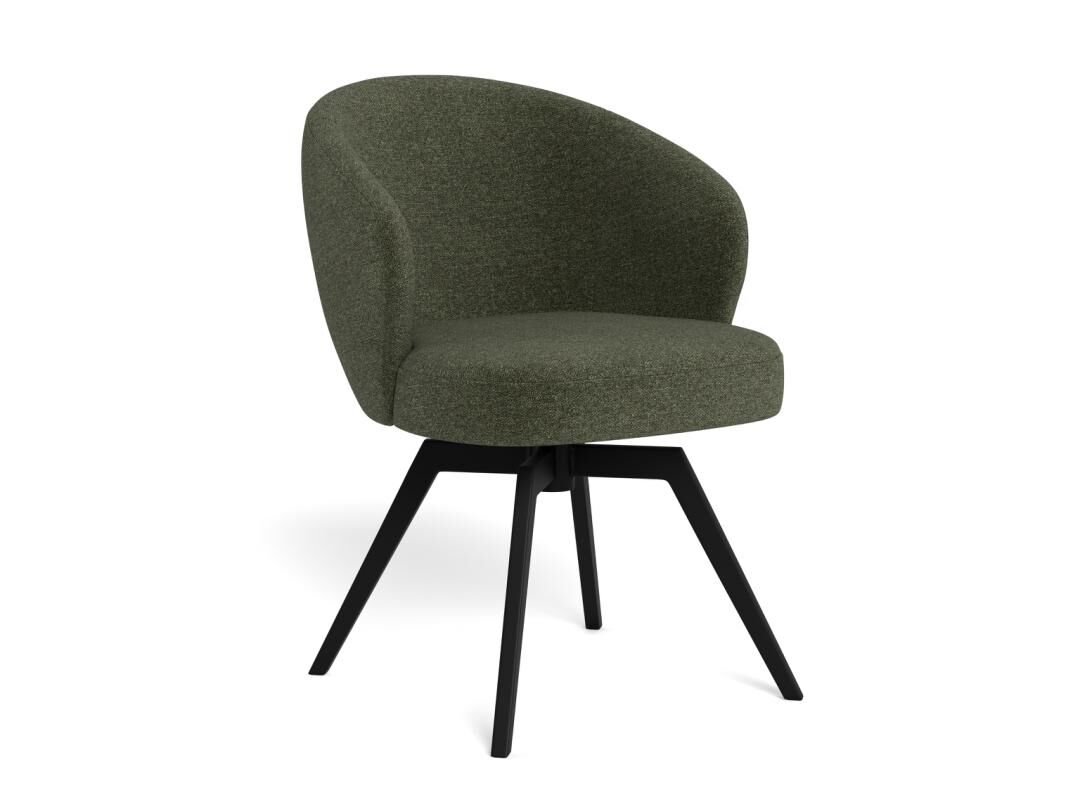 Darlene Eetkamerstoel Met Armleuning – Groen Draaibaar