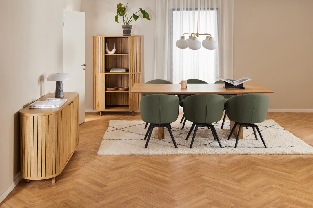 Darlene Eetkamerstoel Met Armleuning – Groen Draaibaar - Afbeelding 7