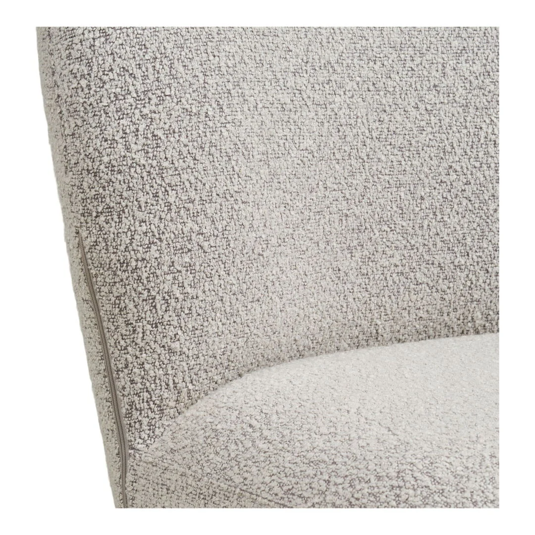 Detailopname Eetkamerstoel Lana Design | Nieuwe Sfeer: structuur van de stoffering.