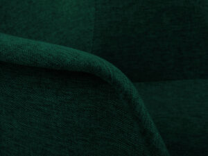 Stoel Winston Groen: close-up van donkergroene stof van de set van 2 stoelen van Nieuwe Sfeer.