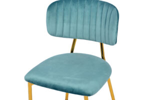 Stoel Giselle 100 Mint Fluweel: Mintgroene fluwelen stoel met gouden poten van Nieuwe Sfeer.