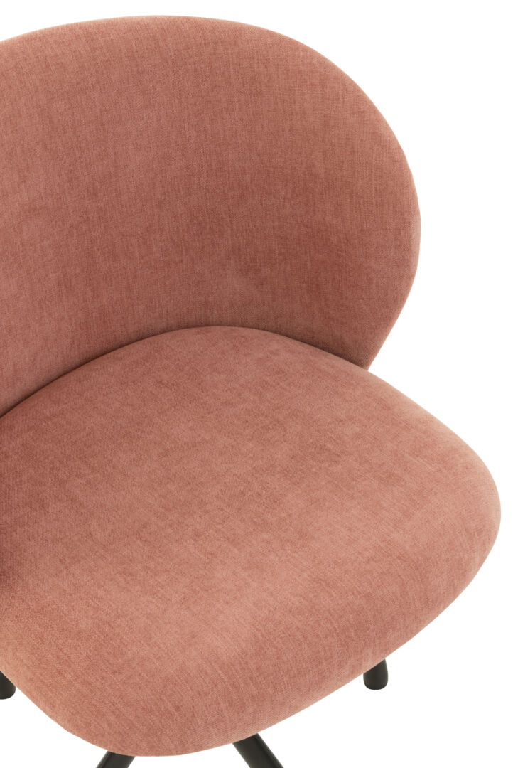 Draaibare Stoel Verstelbaar Textiel Lichtroze van Nieuwe Sfeer: lichtroze stoffen stoel met draaifunctie.