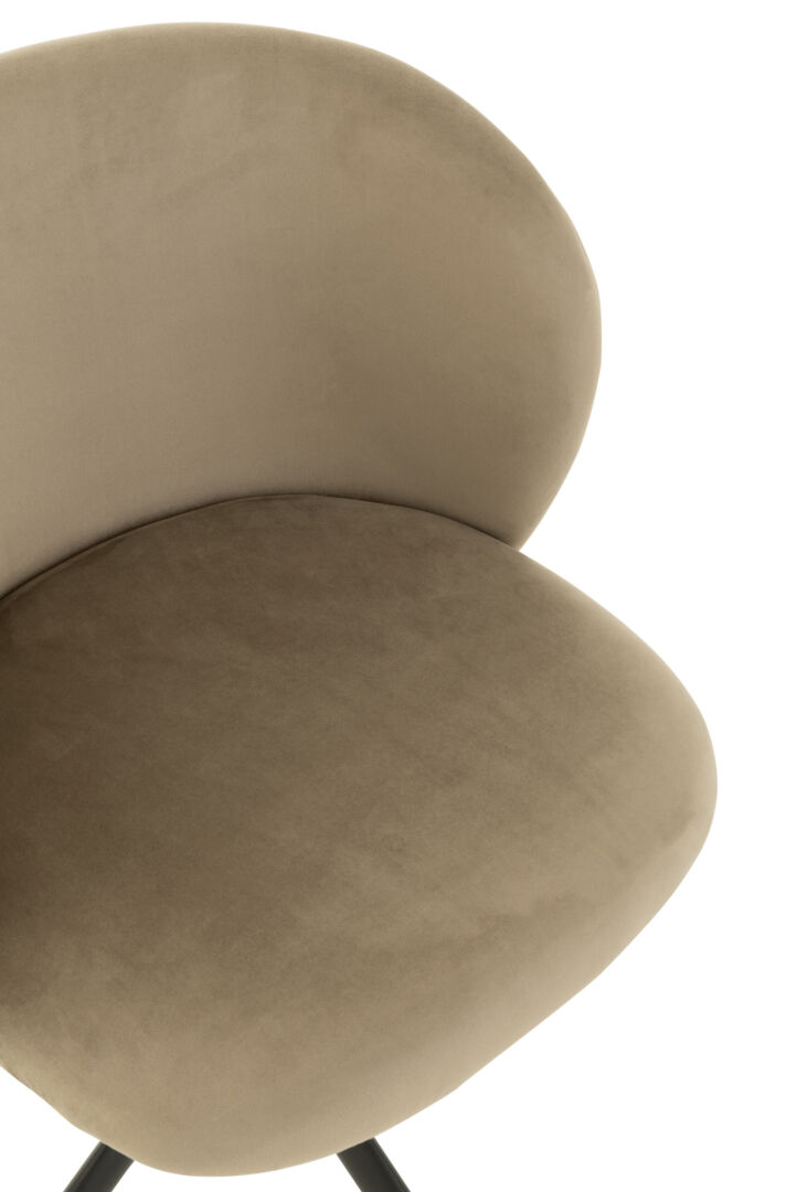 Draaibare Stoel Verstelbaar Fluweel Donkergrijs: Detailopname van de donkergrijze fluwelen zitting.