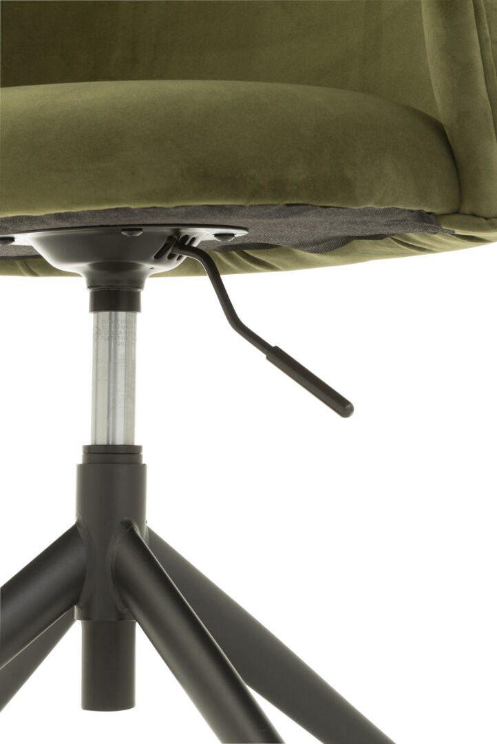 Draaibare Stoel Verstelbaar Fluweel Donkergroen: Detail van de verstelbare draaivoet.