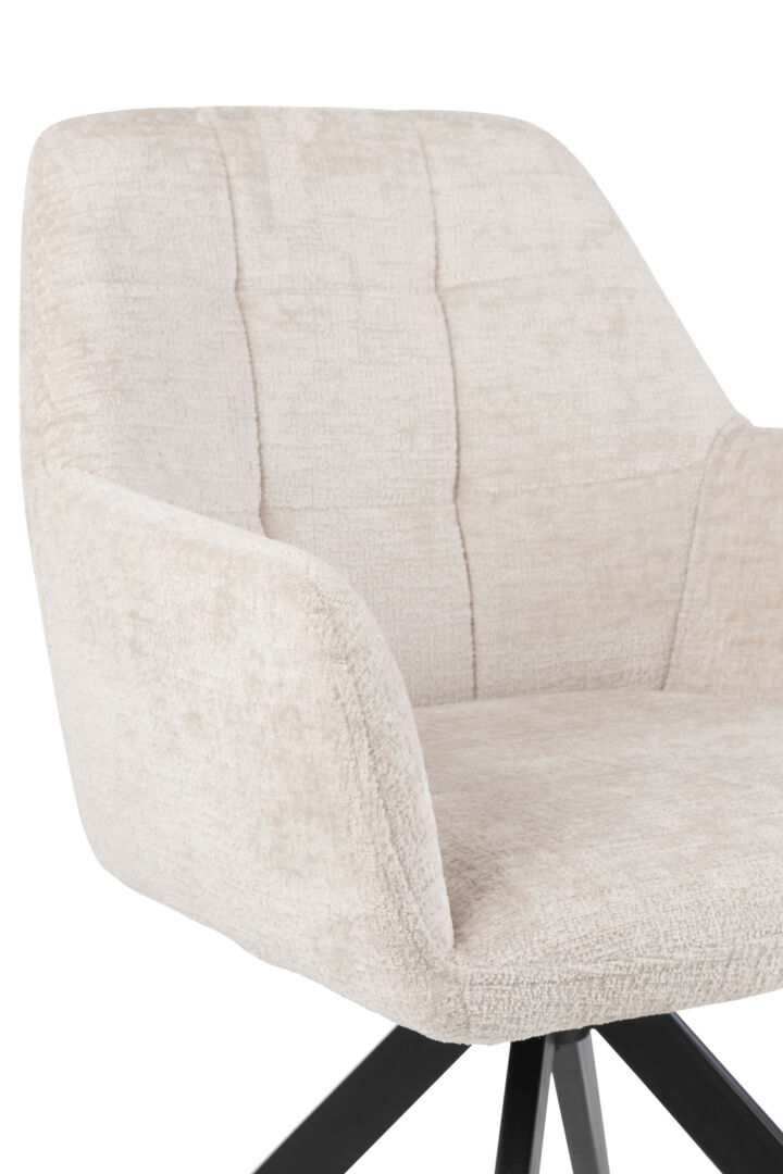 Stoel Louna Metaal Acryl Ivoor: Ivoor kleurige stoel met metalen poten.