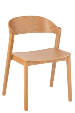 Stoel Laga Eikenhout Metaal Zwart van Nieuwe Sfeer: Eikenhouten stoel met een moderne uitstraling.