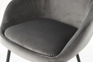 Stoel Cobain 800 Grijs: Grijze velvet stoel uit de set van 2 van Nieuwe Sfeer.