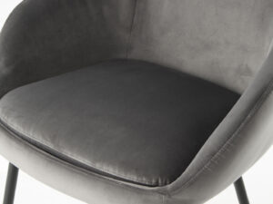 Stoel Cobain 800 Grijs: Grijze velvet stoel uit de set van 2 van Nieuwe Sfeer.