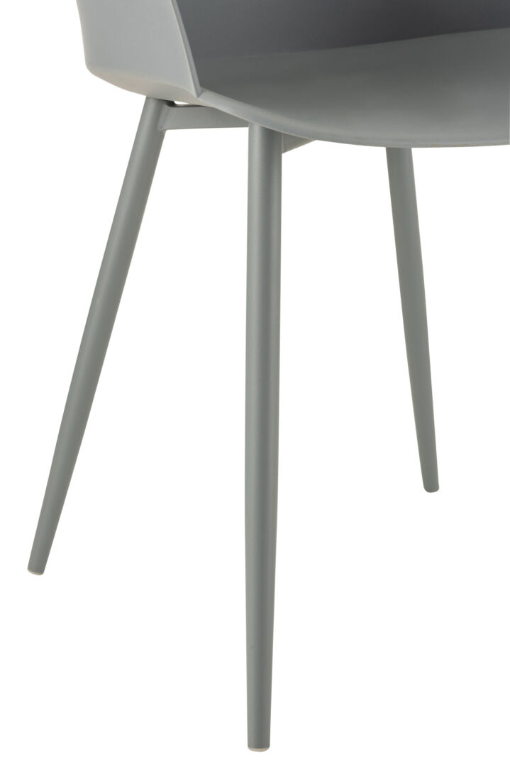 Kuipstoel Polypropyleen Grijs van Nieuwe Sfeer: grijze stoel met kuipzitting en poten.