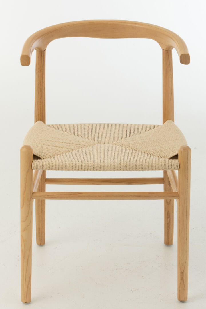 Stoel Toon Beukenhout Touw Naturel | Nieuwe Sfeer: Houten stoel met natuurlijk touw geweven zitting.