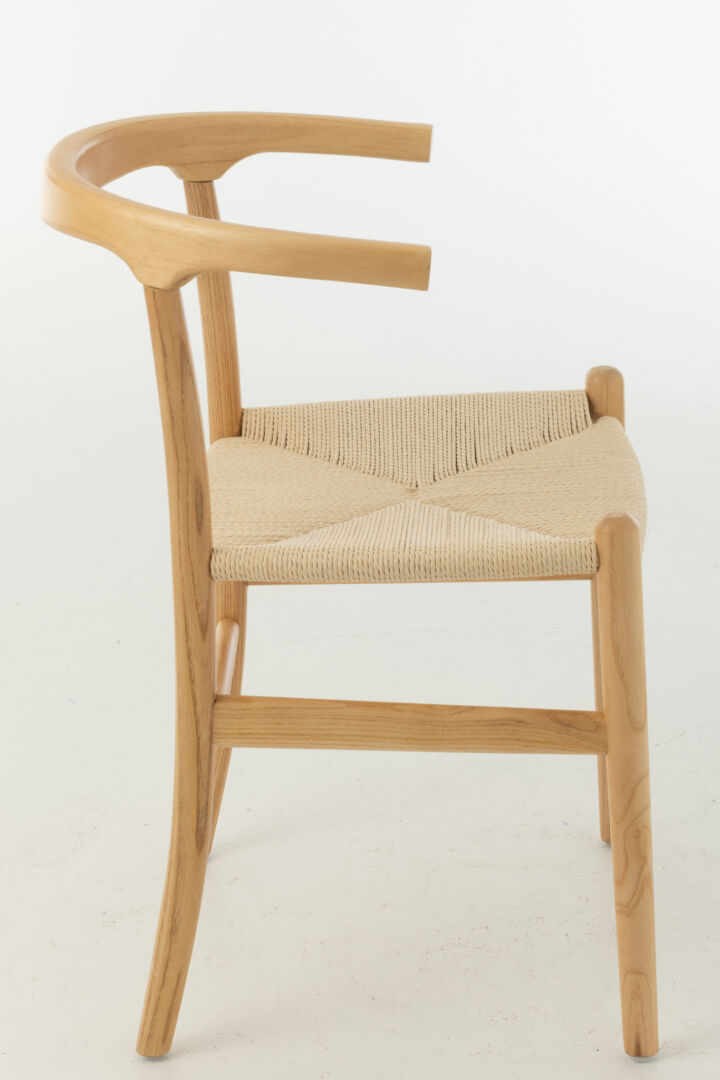 Stoel Toon Beukenhout Touw Naturel: Houten stoel met gevlochten zitting | Nieuwe Sfeer