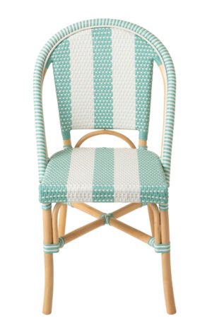 Eetkamerstoel Rotan Blauw Wit Gestreept | Nieuwe Sfeer