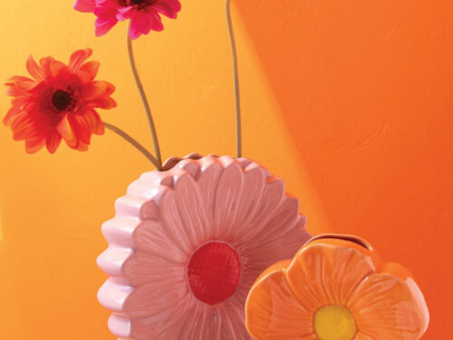 Kunstbloem Sleissun roze kunststof