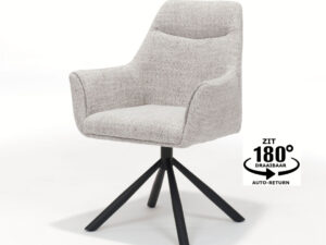 Boston Armstoel Oasis Bisque van Nieuwe Sfeer: draaifauteuil met armleuningen.