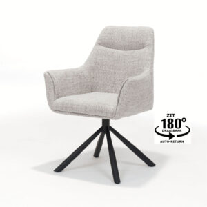 Boston Armstoel Oasis Bisque van Nieuwe Sfeer: draaifauteuil met armleuningen.