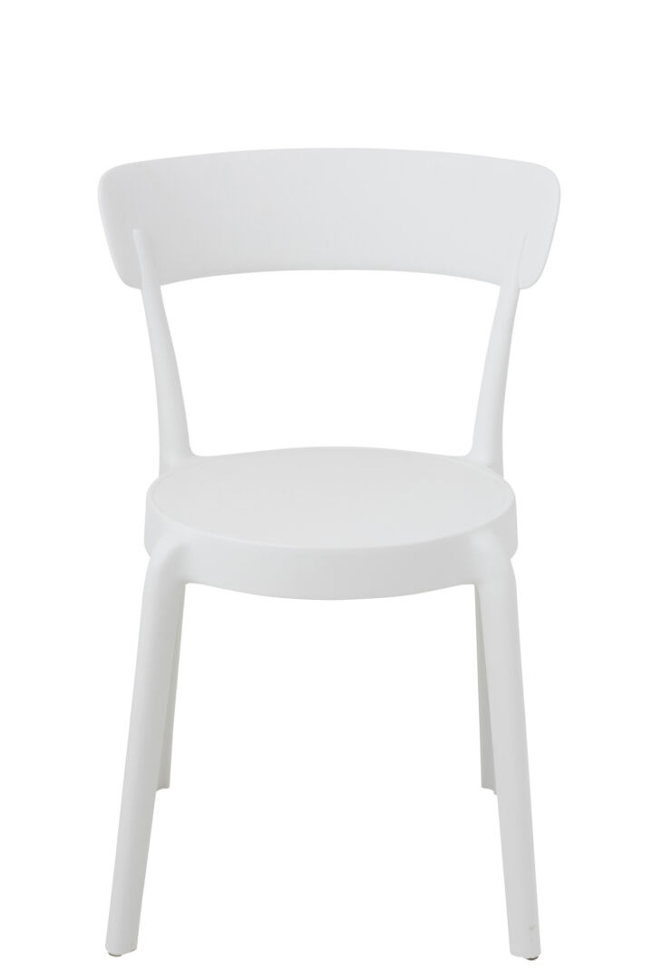 Kurt Eetkamerstoel Polypropyleen Wit: Moderne witte kunststof stoel voor eetkamer | Nieuwe Sfeer