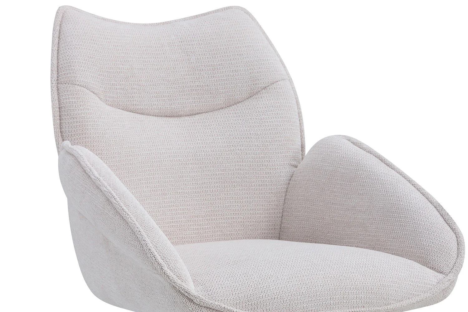 Stoel Mahi Draaibaar Beige Stof: Draaistoel van Nieuwe Sfeer met beige stoffen bekleding.