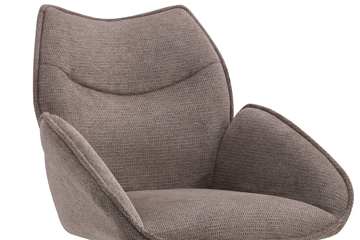 Stoel Mahi Draaibaar Peper Stof detail: comfortabele, draaibare stoel in peperkleurige stof.