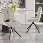 Eetkamerstoel Mori Lichtgrijs Draaibaar | Nieuwe Sfeer: Draaibare lichtgrijze eetkamerstoel met modern design