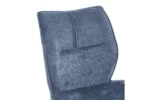 Eetkamerstoel Faye Blauw Stof rugleuning. Stijlvolle blauwe stoffen eetkamerstoel voor een nieuwe sfeer.