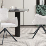 Eetkamerstoel Billy Ecru Draaibaar: stijlvolle draaibare eetkamerstoel in ecru kleur voor een nieuwe sfeer in de eetkamer.