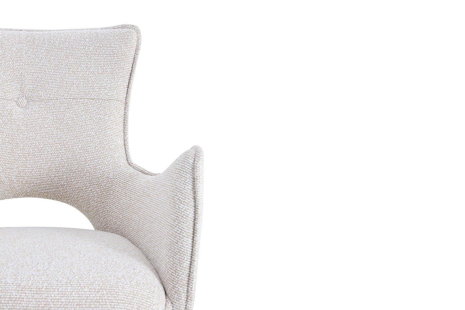 Eetkamerstoel Billy Ecru Draaibaar | Nieuwe Sfeer: Crèmekleurige draaibare eetkamerstoel.