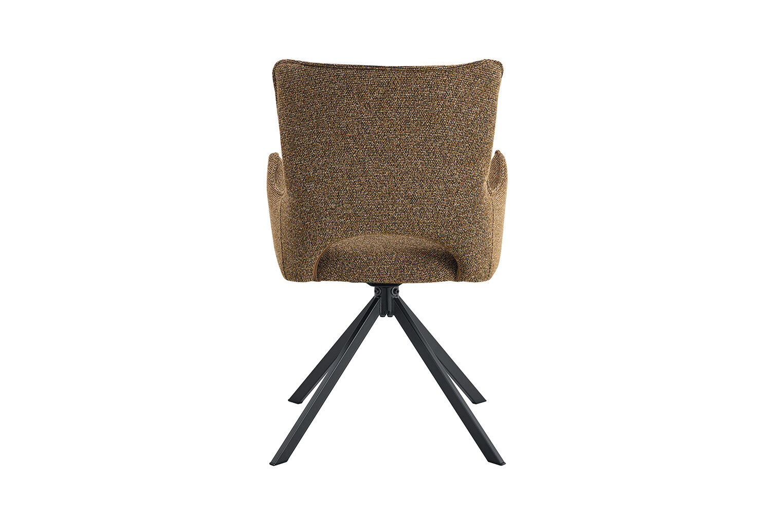 Eetkamerstoel Billy Roest Draaibaar: Bruine draaibare stoel met zwarte poten | Nieuwe Sfeer