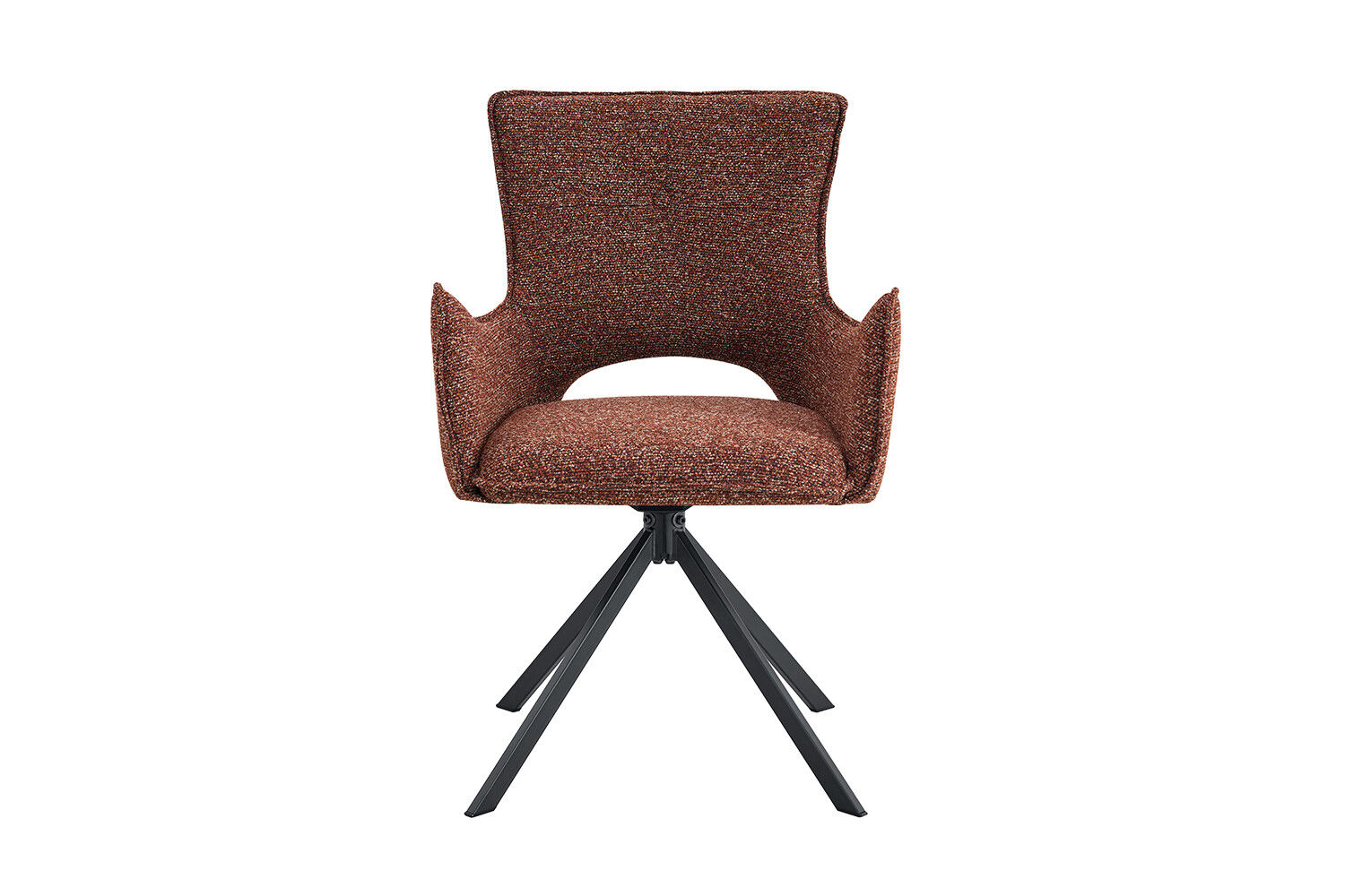 Eetkamerstoel Billy Rood Stof Draaibaar: Rode stoffen draaistoel van Nieuwe Sfeer.