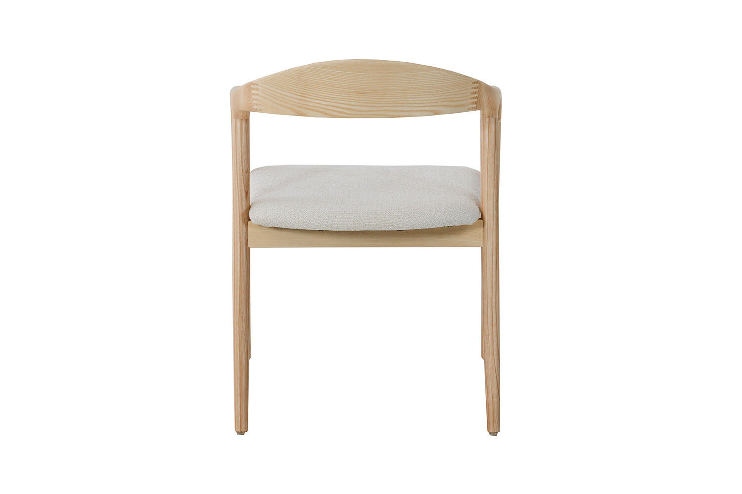 Eetkamerstoel Claire Essenhout Naturel Beige van Nieuwe Sfeer: houten stoel met beige zitting.