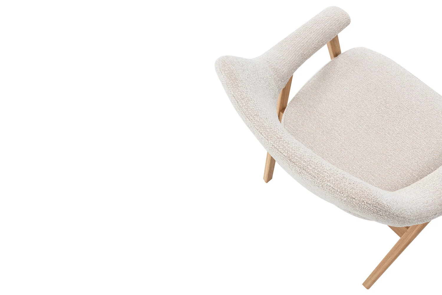Eetkamerstoel Coralie Massief Eiken Beige: stijlvolle stoel van massief eikenhout.