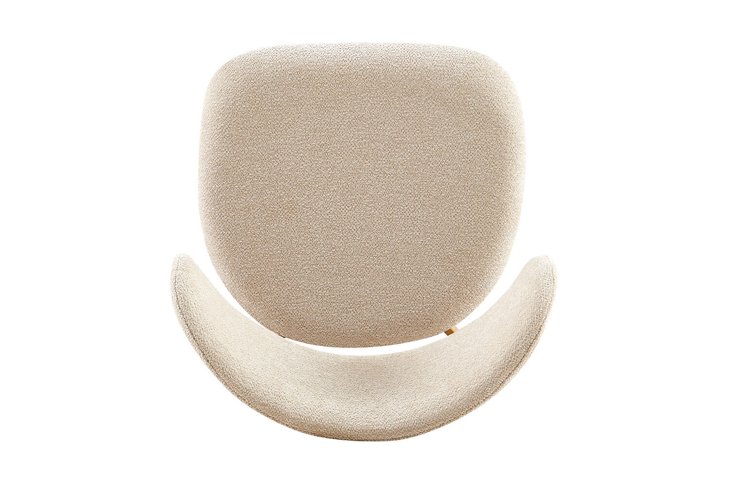 Eetkamerstoel Coco Naturel Metaal Beige van Nieuwe Sfeer, bovenaanzicht.