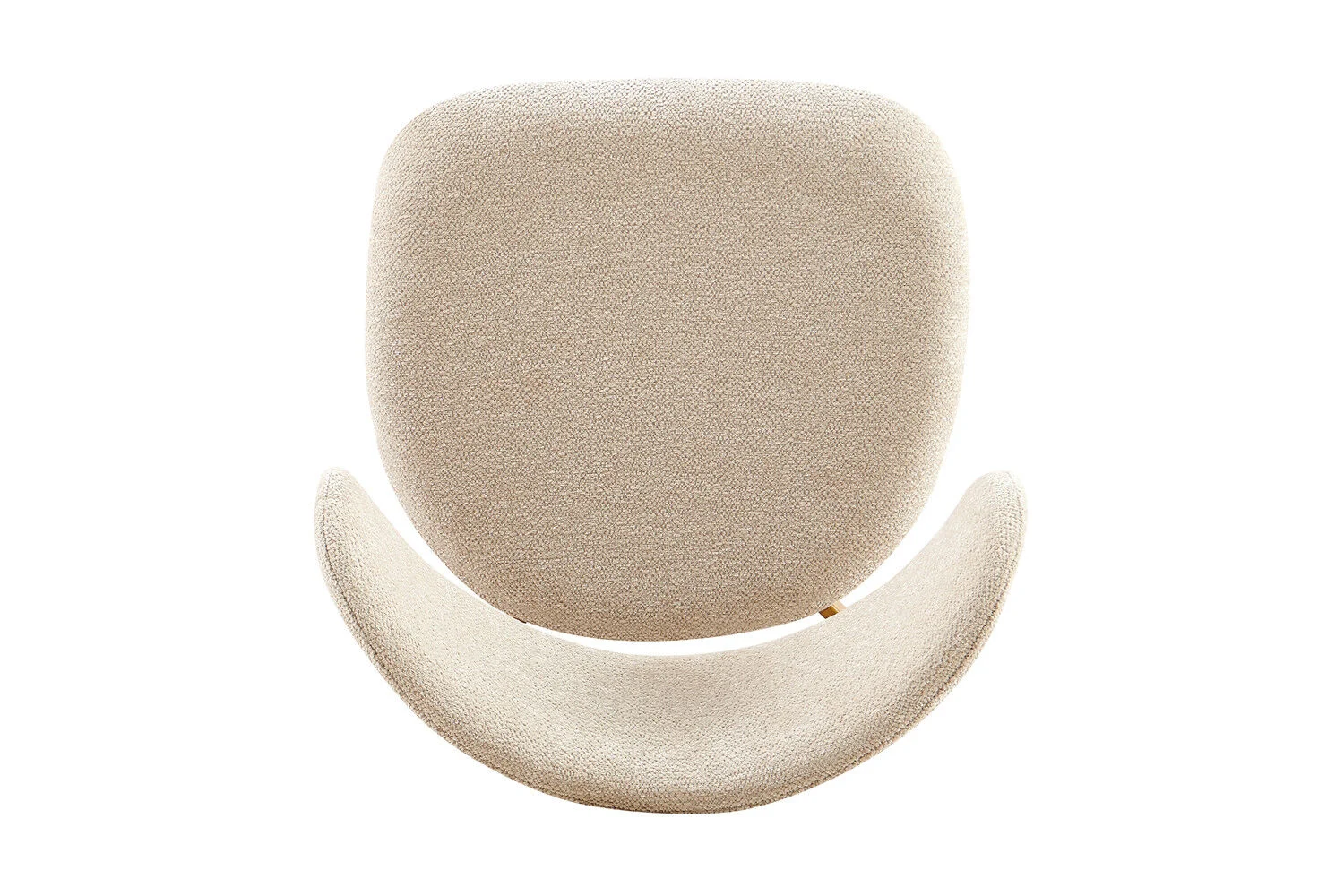 Eetkamerstoel Coco Naturel Metaal Beige van Nieuwe Sfeer, bovenaanzicht.