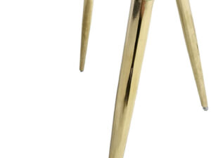 Stoel Grace 100 Groen Goud Fluweel: detailopname van groene velvet stoel met gouden poten.