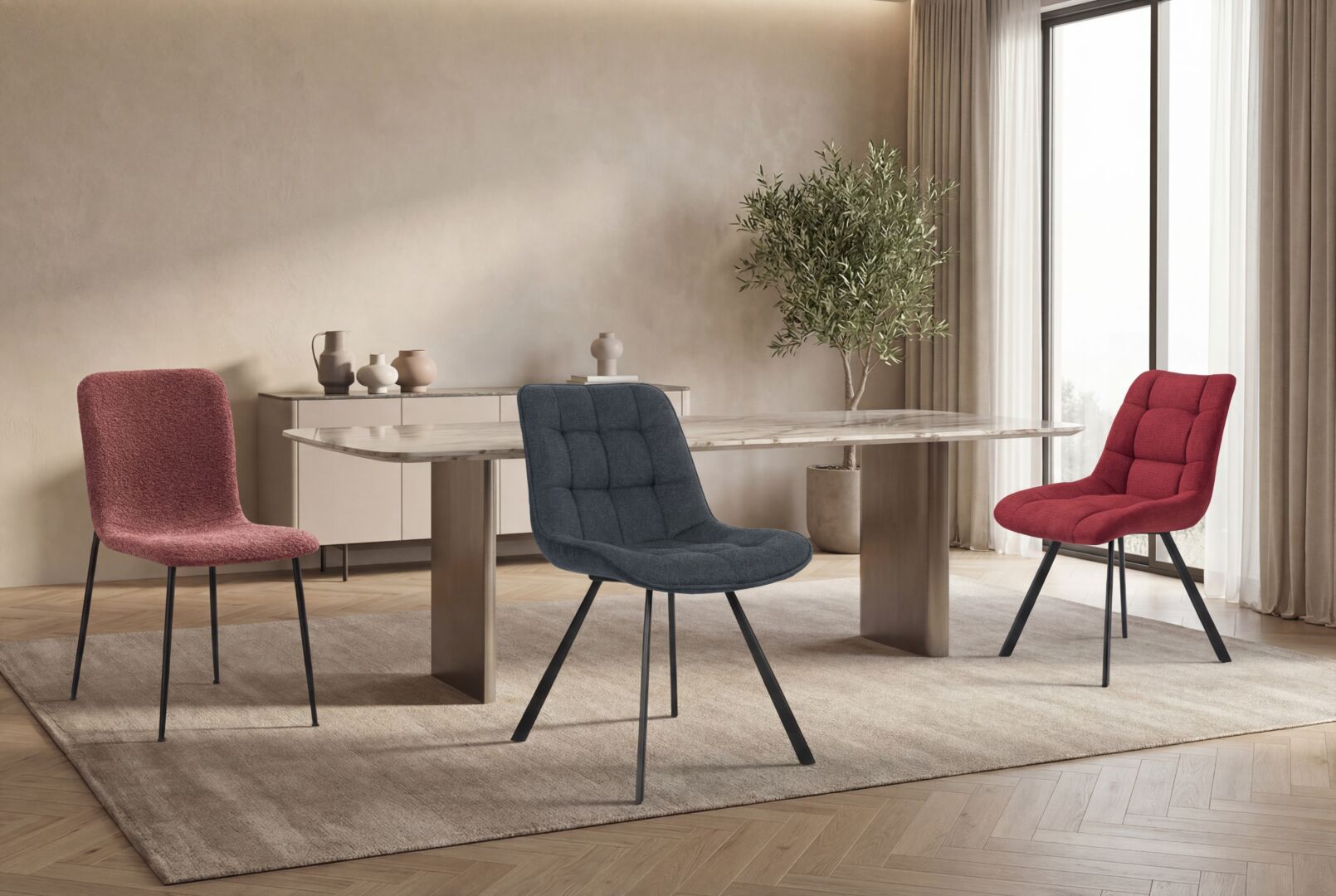 Gekleurde eetkamerstoelen