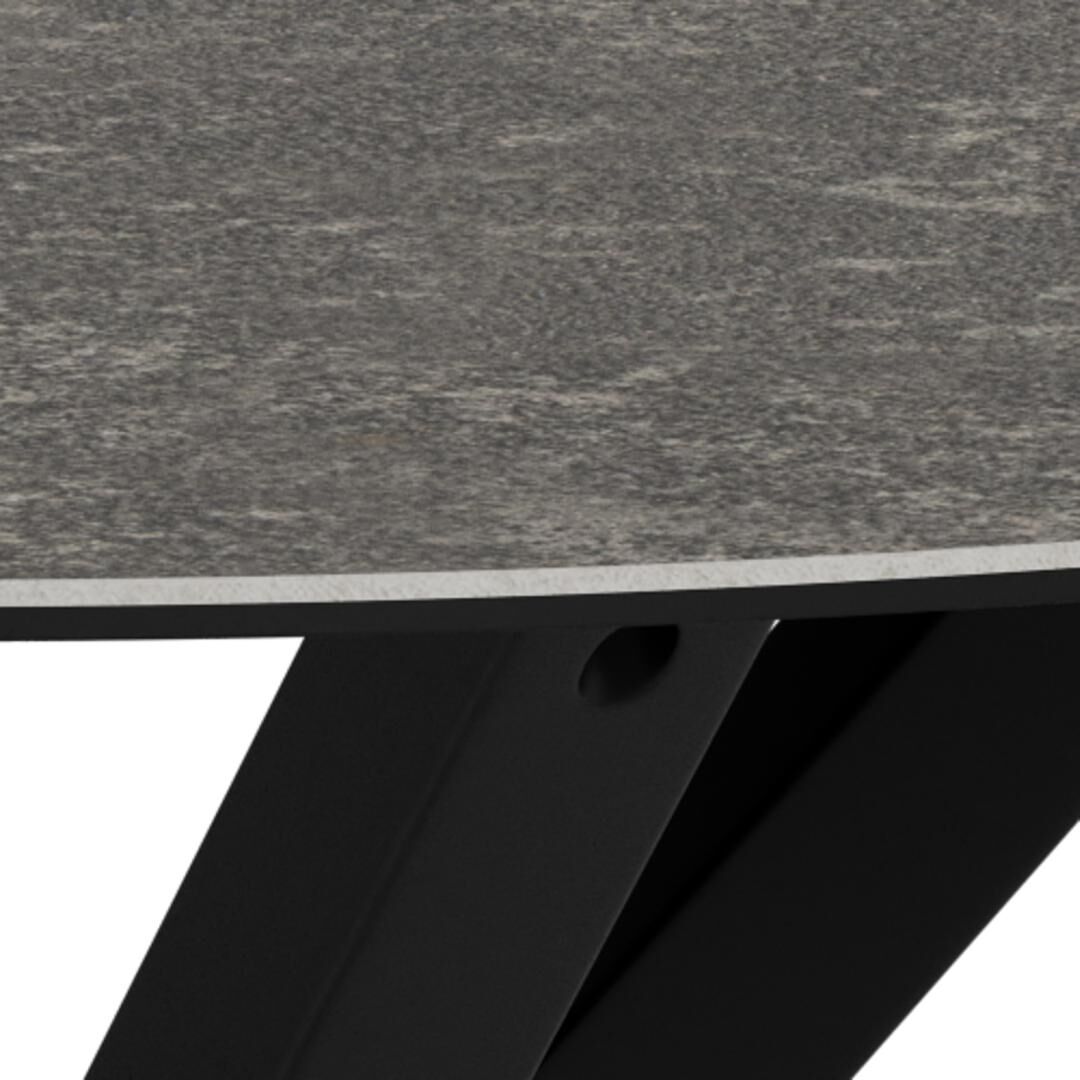 Eettafel Quoravvalo 119 cm rond keramiek staal - Afbeelding 7