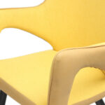 Stoel Palina 100 Geel Stof: Gele stoffen stoel uit de set van 2 van Nieuwe Sfeer.