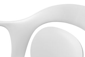 Stoel Chuck Wit: Detail van een witte stoel uit de set van 4 van Nieuwe Sfeer.