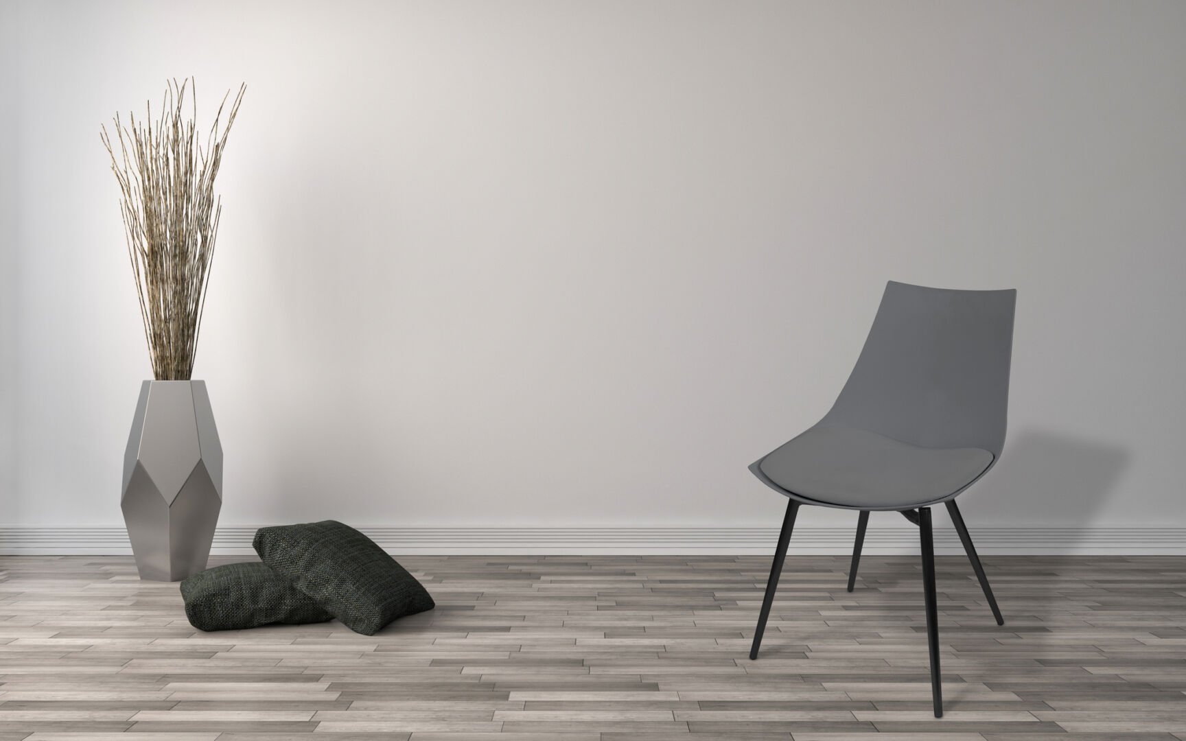 Stoel Dakota Grijs Zwart: Grijze stoel uit de set van 4 van Nieuwe Sfeer.