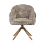 Eetkamerstoel Bella Klei Brons Met Armleuningen | Nieuwe Sfeer. Stijlvolle draaistoel voor de eetkamer.