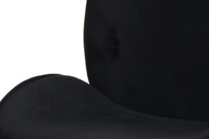 Detailopname van Stoel Charlize Zwart Messing uit de Set van 2 van Nieuwe Sfeer. Zwarte bekleding.