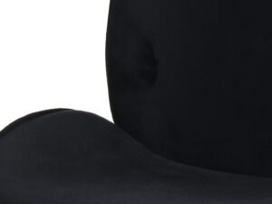 Detailopname van Stoel Charlize Zwart Messing uit de Set van 2 van Nieuwe Sfeer. Zwarte bekleding.