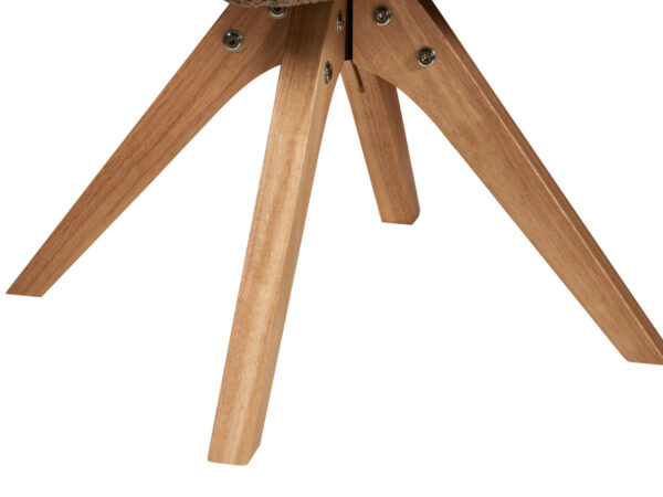Stoel Dian 200 Antraciet Bouclé poten, houten onderstel van Nieuwe Sfeer stoel.