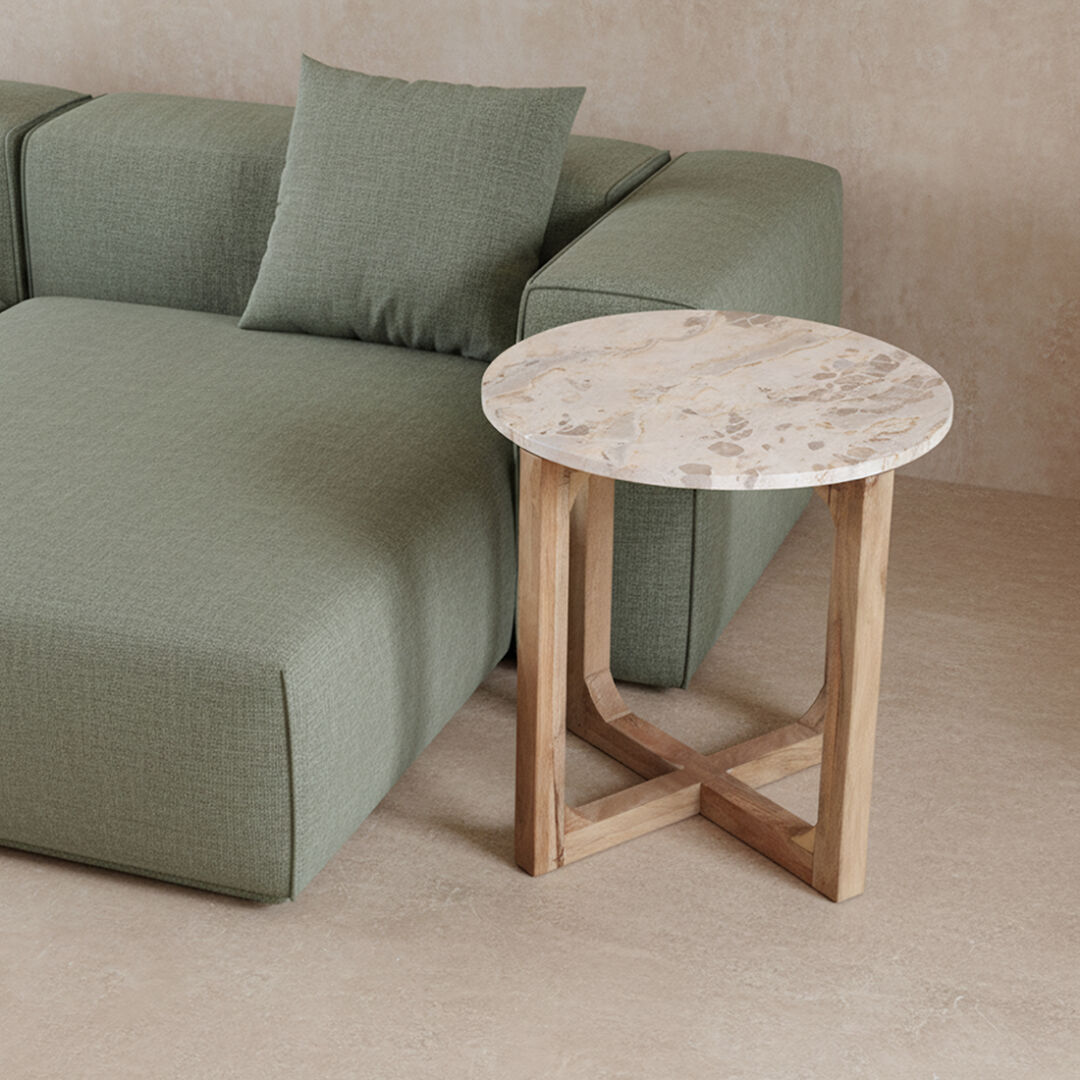Bijzettafel Taarik 50 cm mangohout - Afbeelding 4