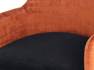 Stoel Richard 500 Terra Bruin Zwart: Oranje en zwarte stoel van Nieuwe Sfeer.