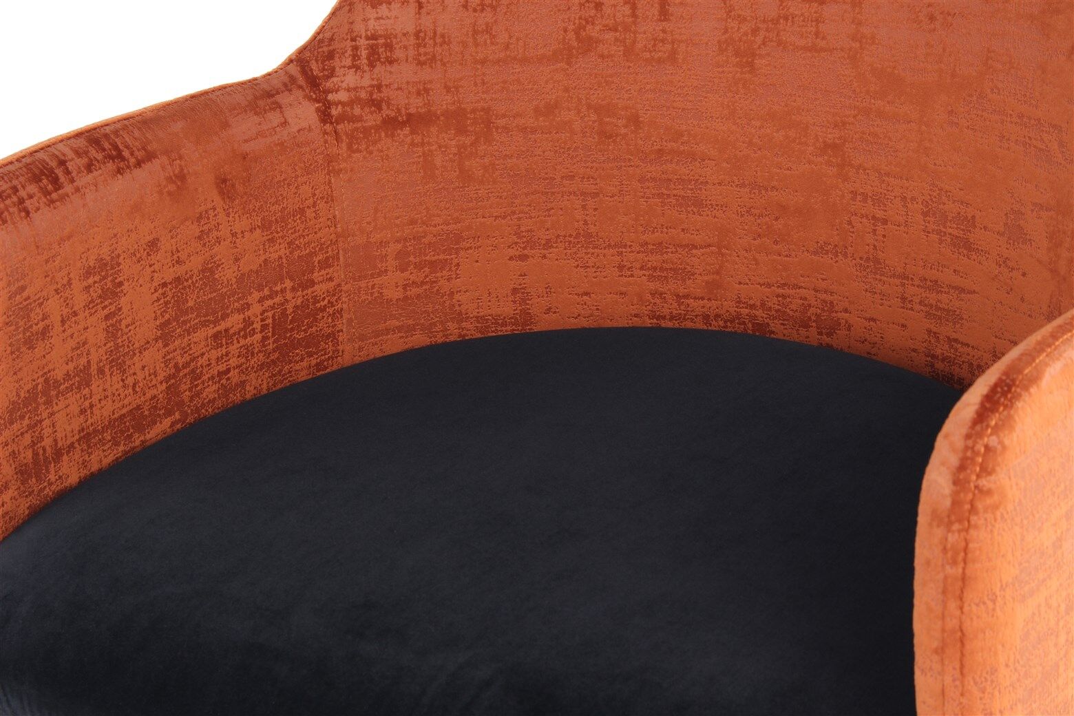 Stoel Richard 500 Terra Bruin Zwart: Oranje en zwarte stoel van Nieuwe Sfeer.