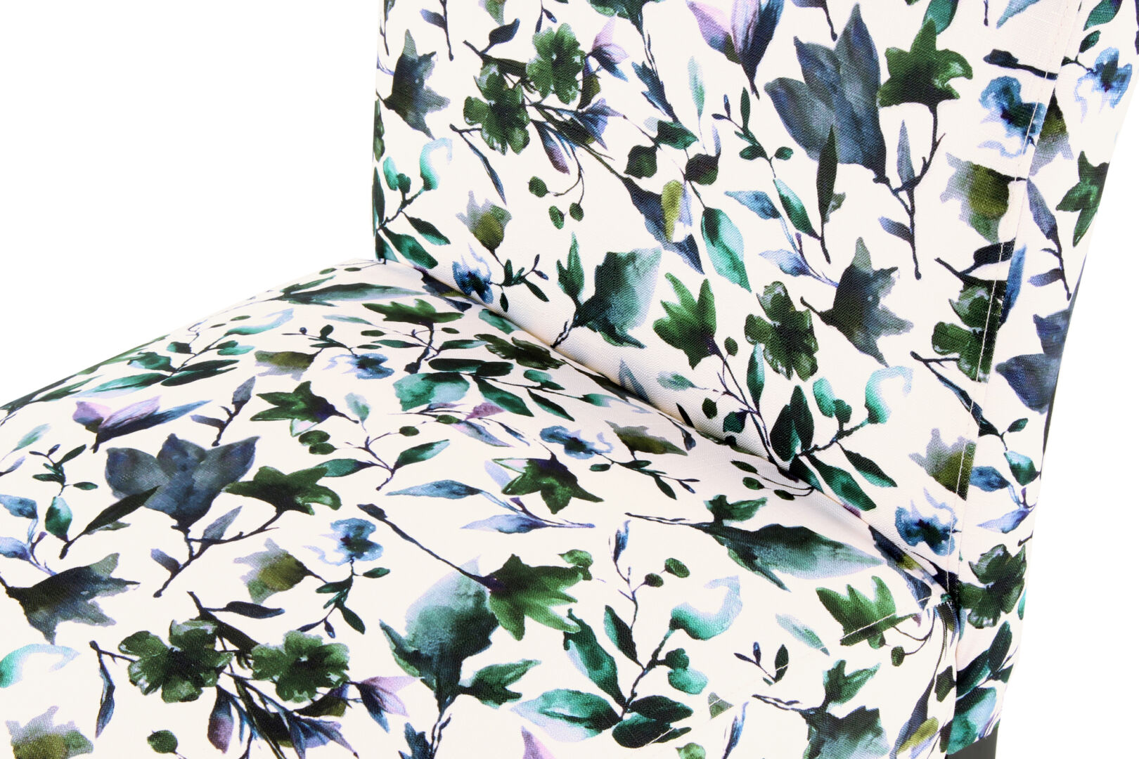 Stoel Indira Forest Groen van Nieuwe Sfeer: stoel met groen en blauw bloemenpatroon.